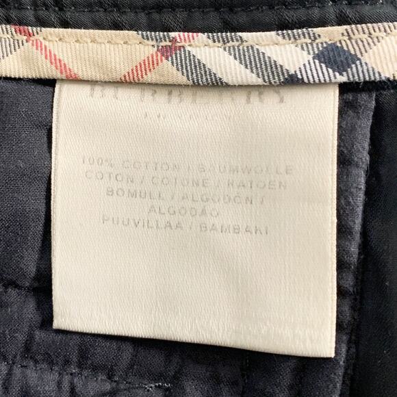 Burberry 8 Womens Washed Black Tailored Striped Cotton Shorts Bermuda - Picture 9 of 9